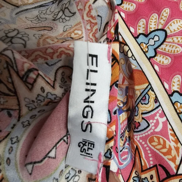 Vibrant Pink Paisley Midi Dress Cover Up - Picture 12 of 14